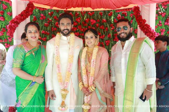 Actor Arav - Actress Raahei Marriage Stills